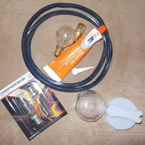 Replacement door seals, bulbs and oven parts for minor repairs